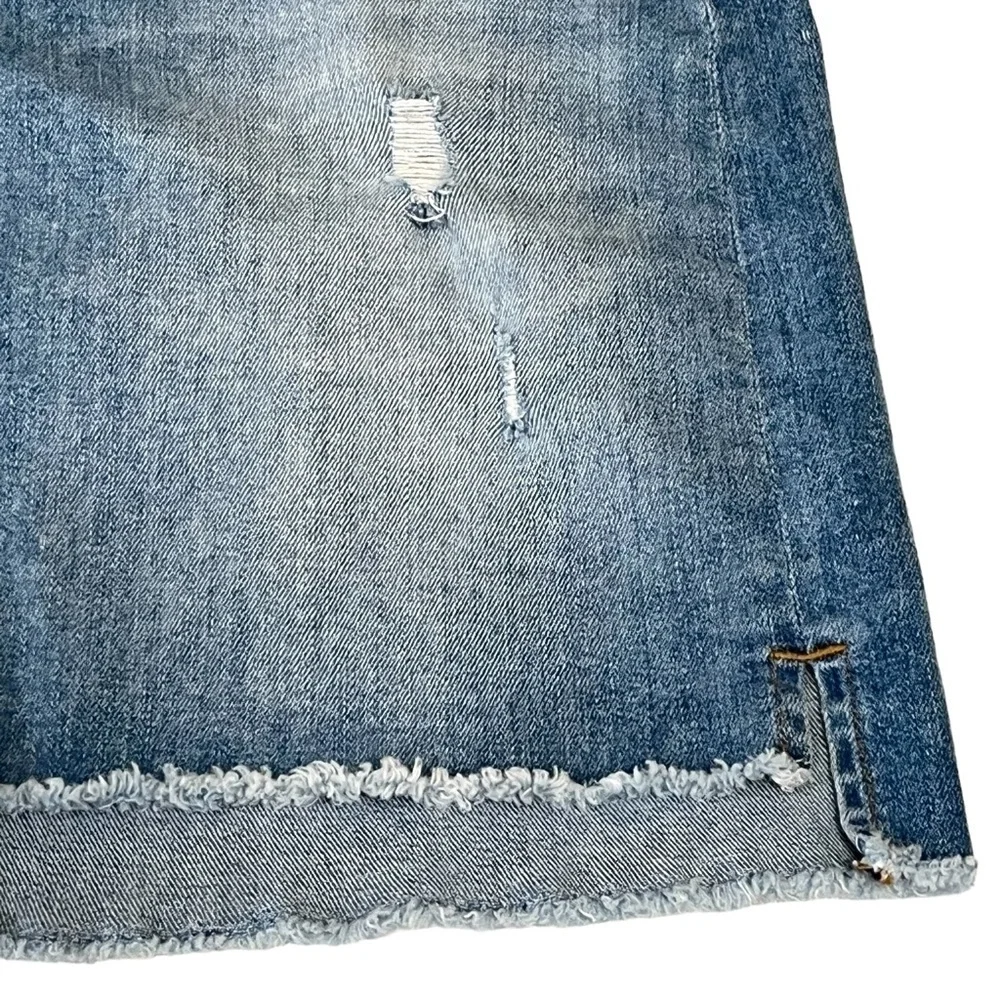 Flying Monkey Denim Skirt with Frayed Hem Size Waist 25 / 0